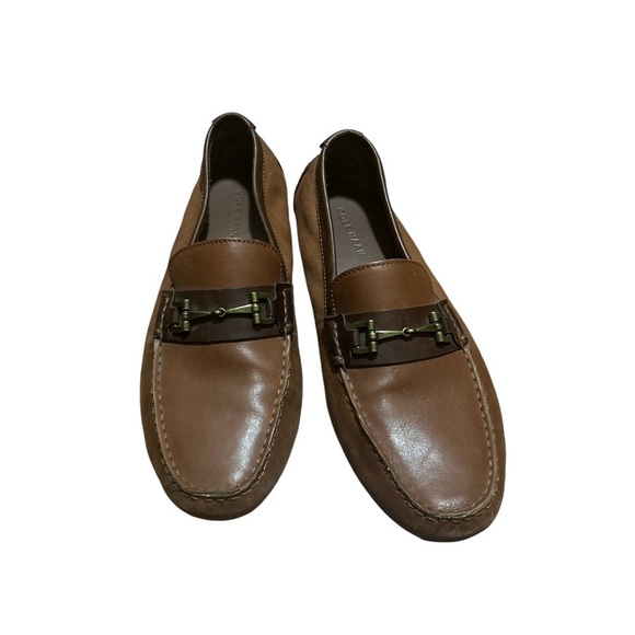 Cole Haan Somerset Link Bit Loafers Mens 11 Brown Leather Driving Shoes Horsebit